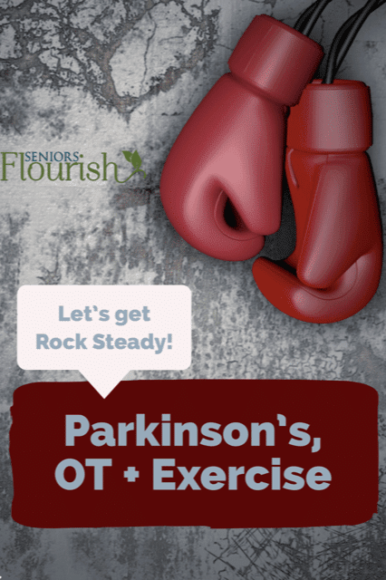 Our patients need to be challenged in exercise when it comes to occupational therapy or Parkinson's Disease! Learn how boxing is a great way to increase speed and strength with movement. | OTflourish.com