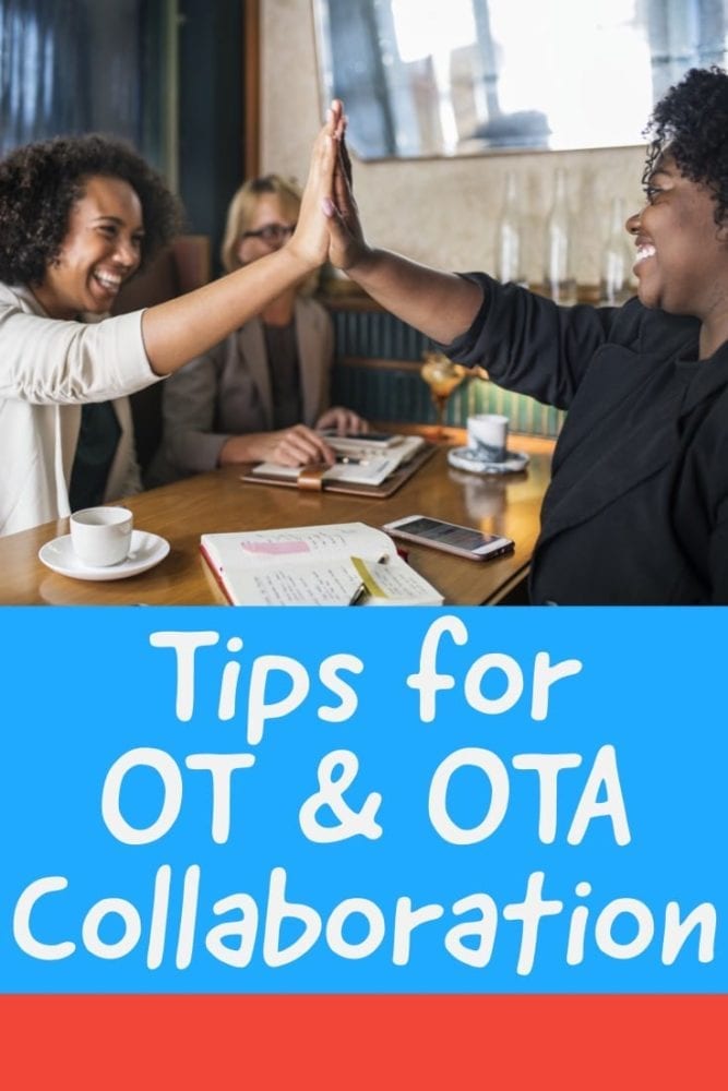OT vs OTA responsibilities and OT/OTA collaboration. Tips to strengthen the relationship in order to help your pts achieve their goals | OTflourish.com #occupationaltherapy #SNFOT