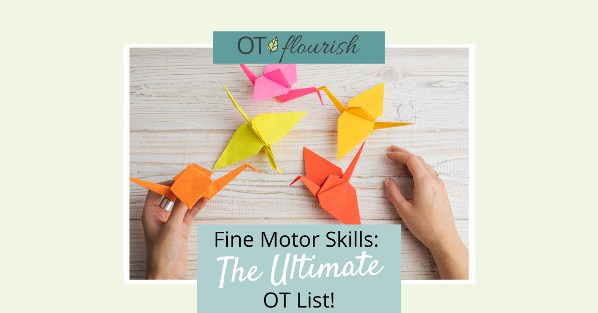HUGE list of fine motor skill activities for working with older adults in OT | OTflourish.com