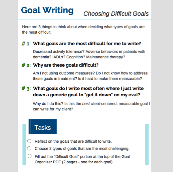 OT Goal Writing Package