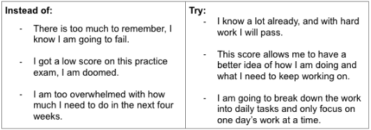 Squash the NBCOT exam negative self talk and try these tips | OTflourish.com