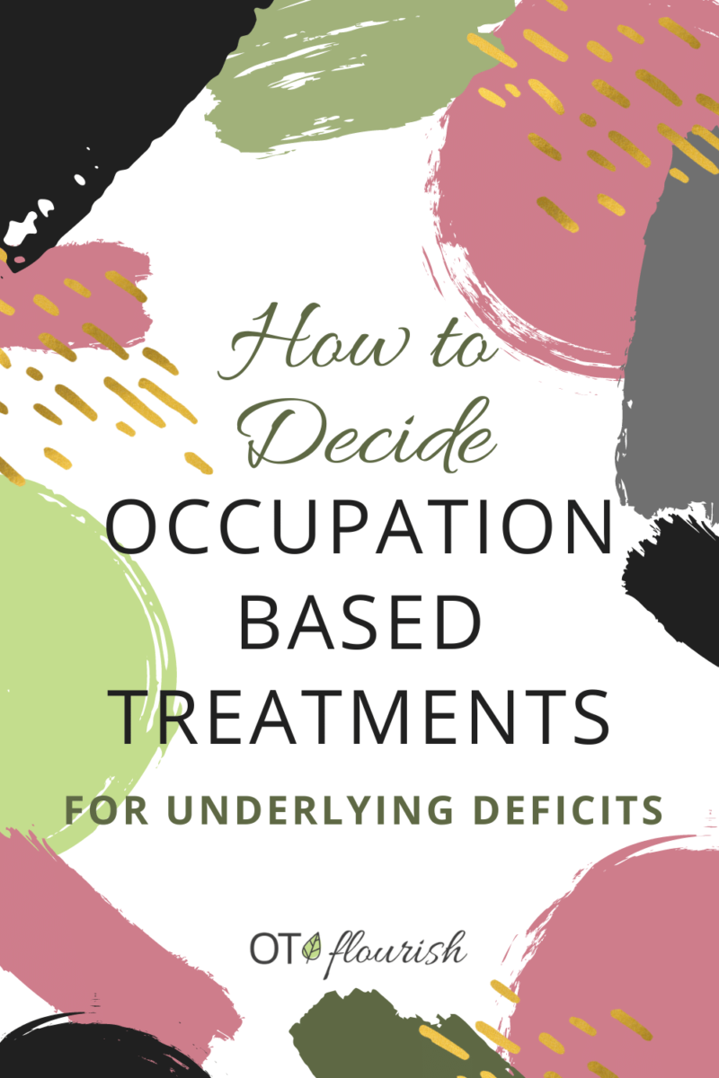 How to use activity analysis to help you decide occupation based treatments for underlying deficits. | OTflourish.com
