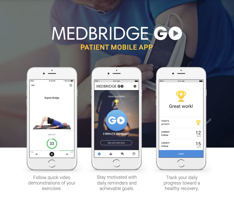 MedBridge Go patient mobile app for home exercise instruction and tracking | OTflourish.com
